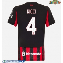 Maglie da calcio AC Milan Samuele Ricci #4 Prima Maglia Femminile 2025-26 Manica Corta